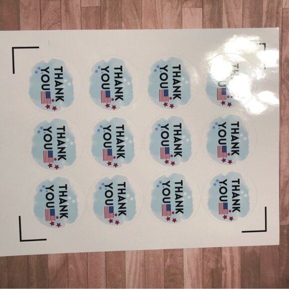 24 thank you patriotic American flag stickers size 2.10” - Picture 6 of 9